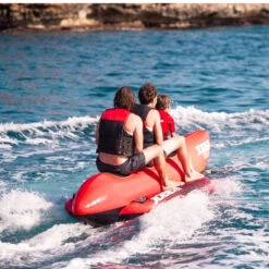 BOUEE TRACTEE BANANE ROUGE JOBE 3 PERSONNES -Jobe Boutique bouee tractee banane rouge jobe 3 personnes 4