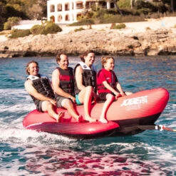 BOUEE TRACTEE BANANE ROUGE JOBE 4 PERSONNES -Jobe Boutique bouee tractee banane rouge jobe 4 personnes 4