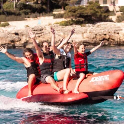 BOUEE TRACTEE BANANE ROUGE JOBE 4 PERSONNES -Jobe Boutique bouee tractee banane rouge jobe 4 personnes 5