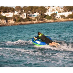 BOUEE TRACTEE BREEZE JOBE BLEU/VERT 1 PERSONNE -Jobe Boutique bouee tractee breeze jobe bleu vert 1 personne 2